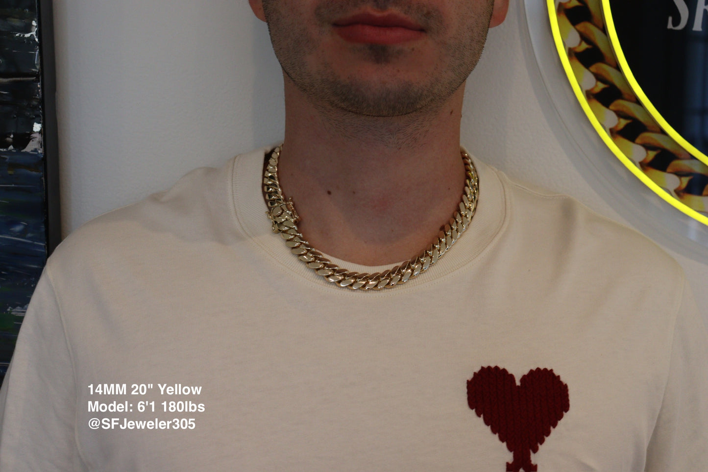 14MM Miami Cuban Link Chain – Premium 14k Gold Over .999 Silver