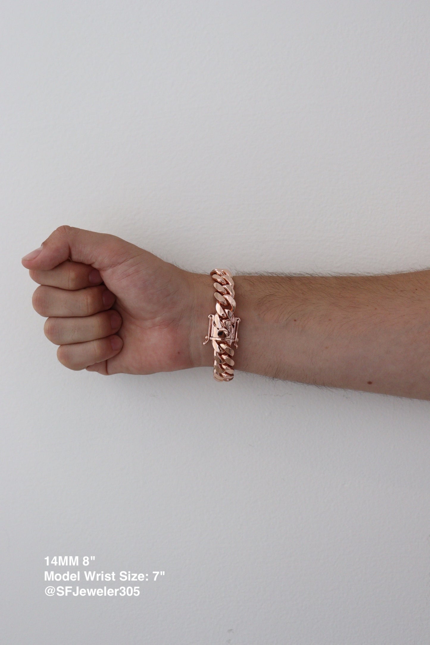 14MM Miami Cuban Link Bracelet – Premium 14k Gold Over .999 Silver