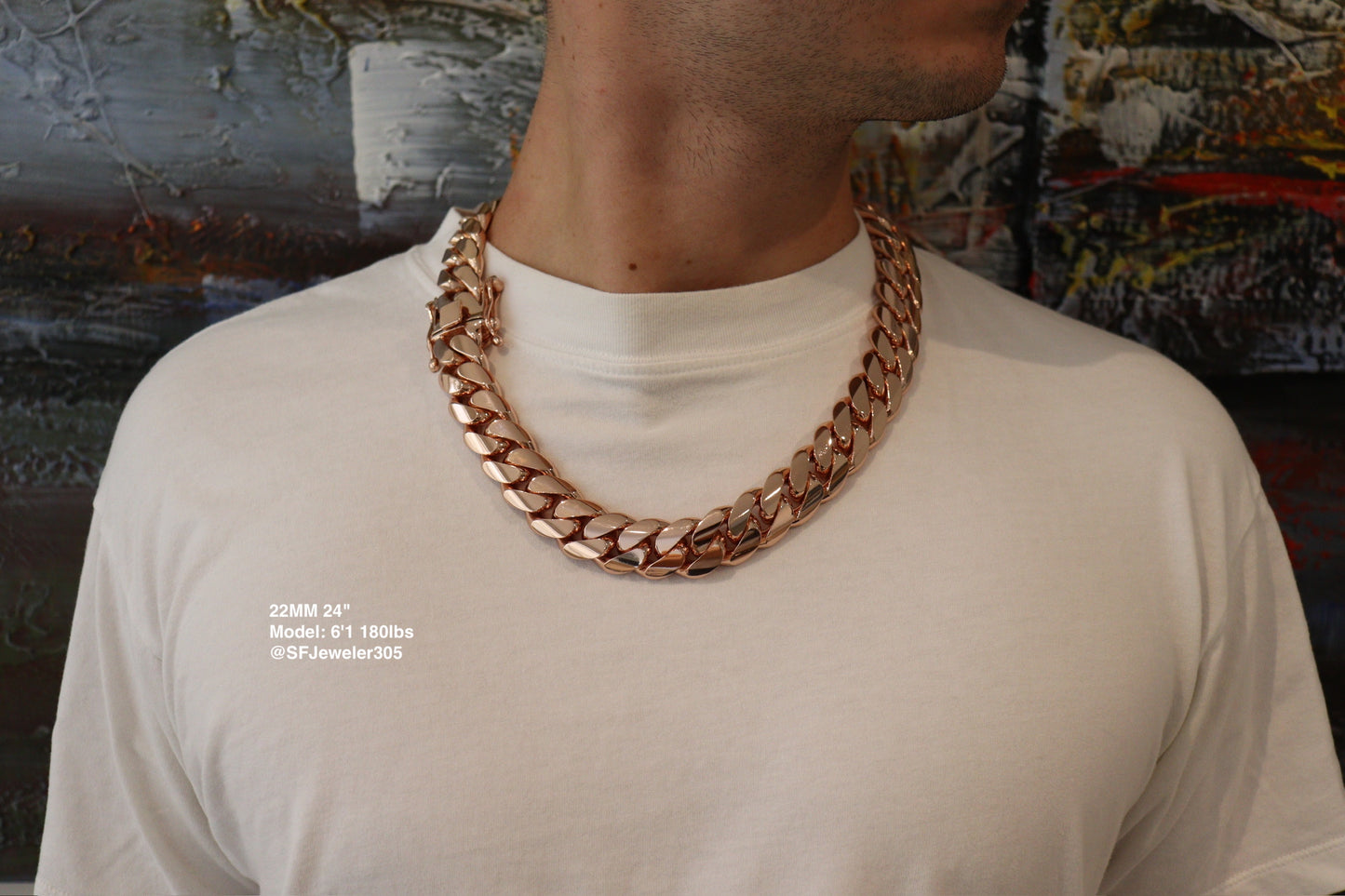 22MM Miami Cuban Link Chain – Premium 14k Gold Over .999 Silver