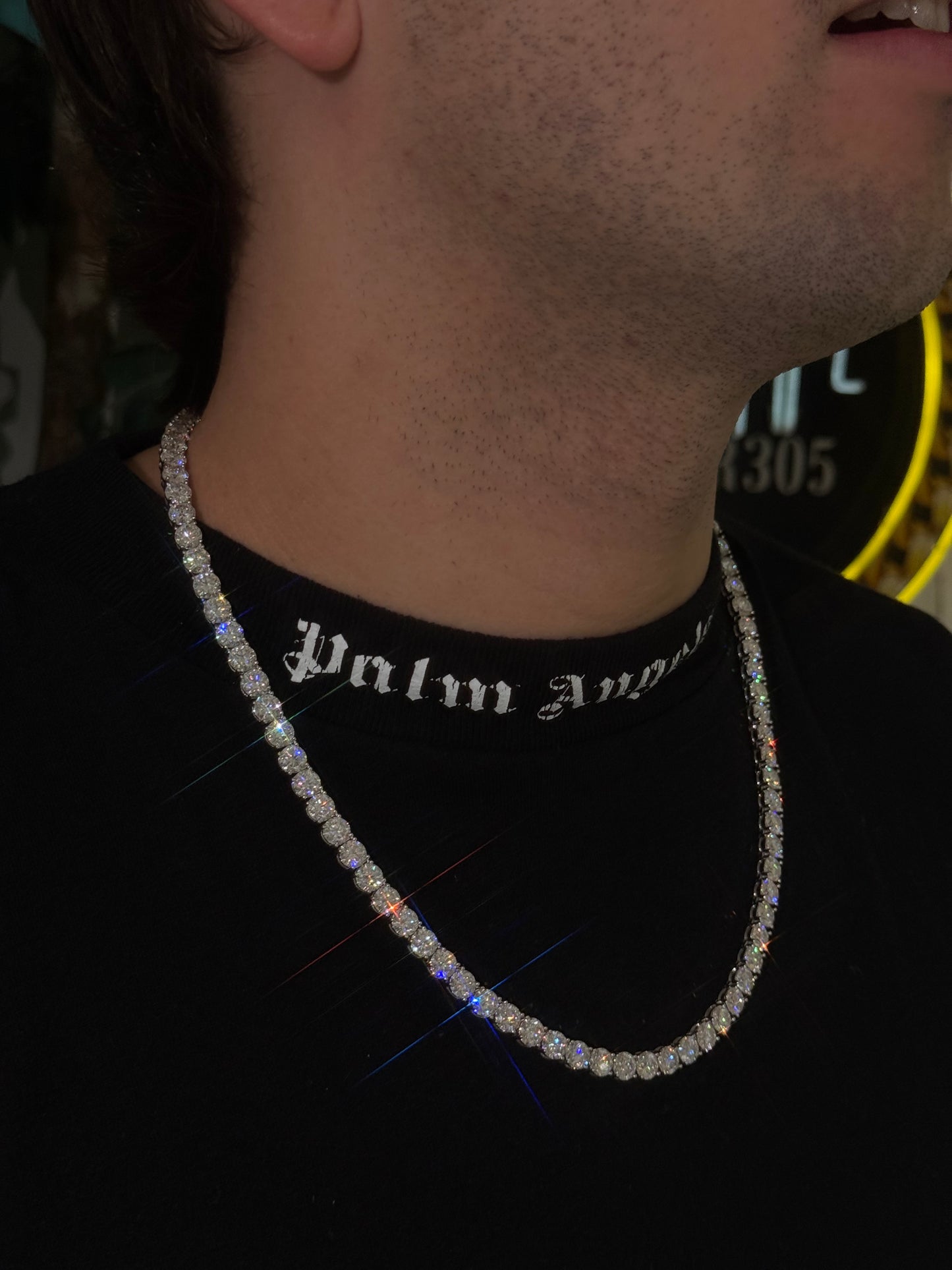 6MM 14K Gold Over Silver Tennis Chain