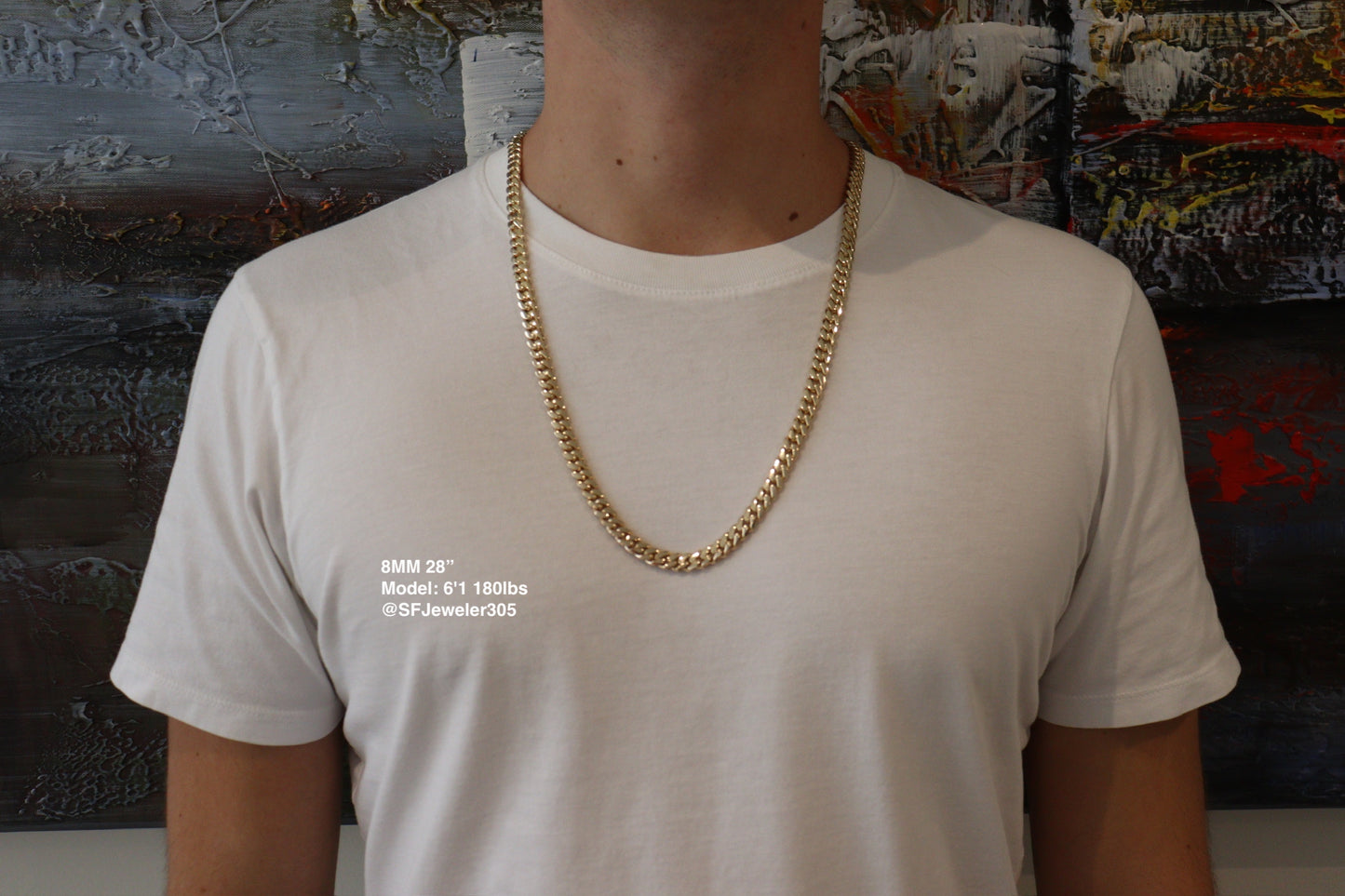 8MM Miami Cuban Link Chain – Premium 14k Gold Over .999 Silver