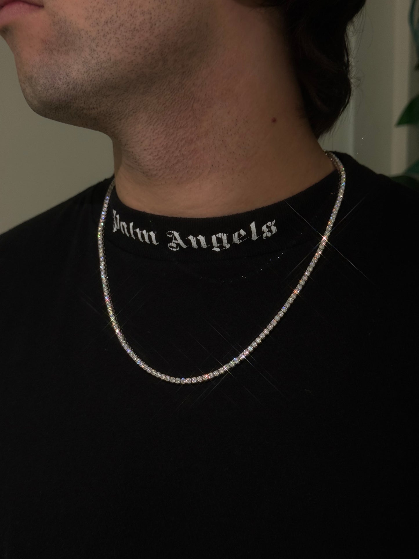 3MM 14K Gold Over Silver Tennis Chain