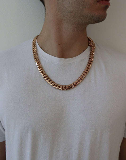 12MM Miami Cuban Link Chain – Premium 14k Gold Over .999 Silver