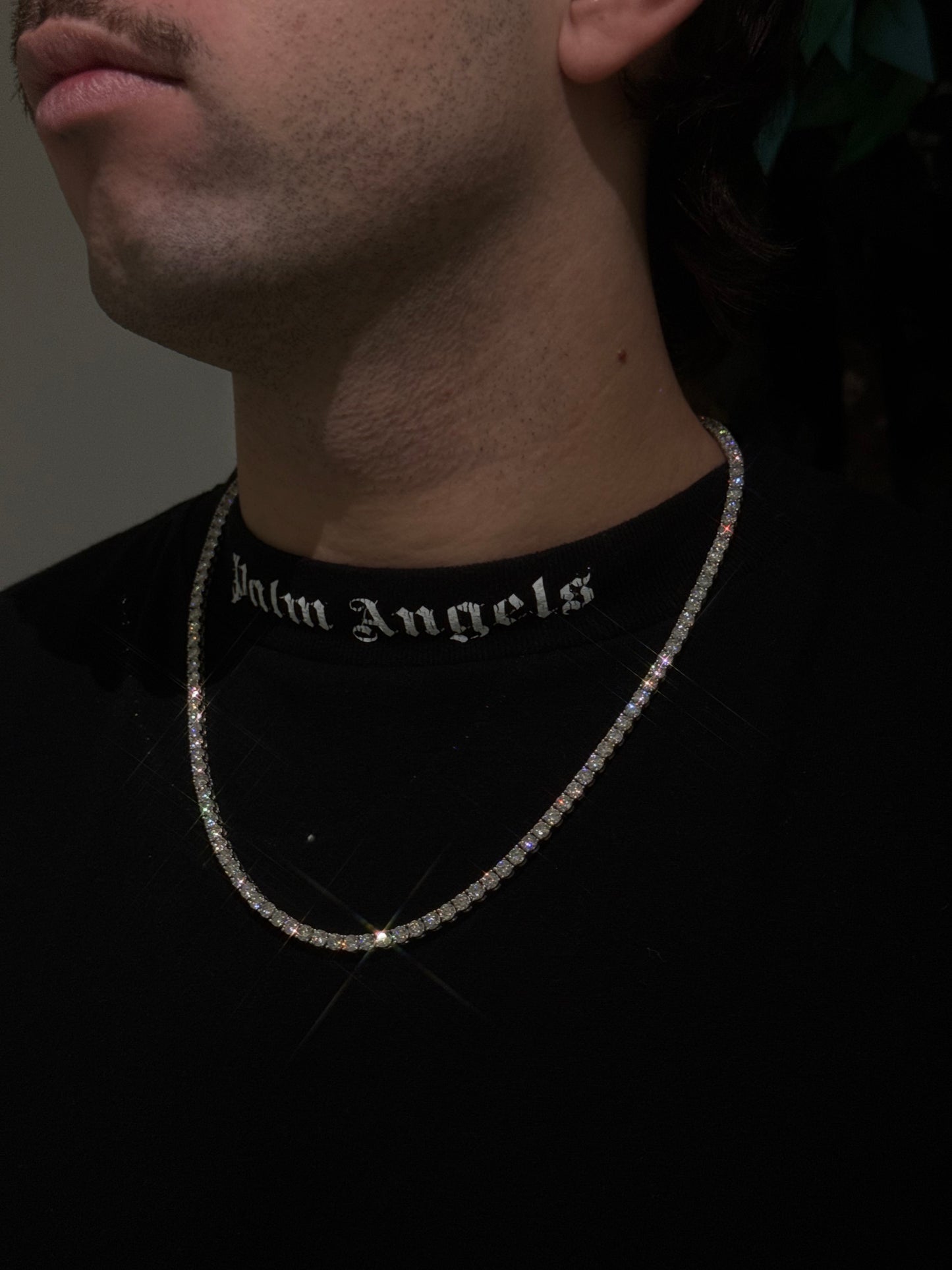 4MM 14K Gold Over Silver Tennis Chain