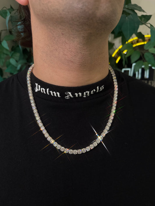 6MM 14K Gold Over Silver Tennis Chain