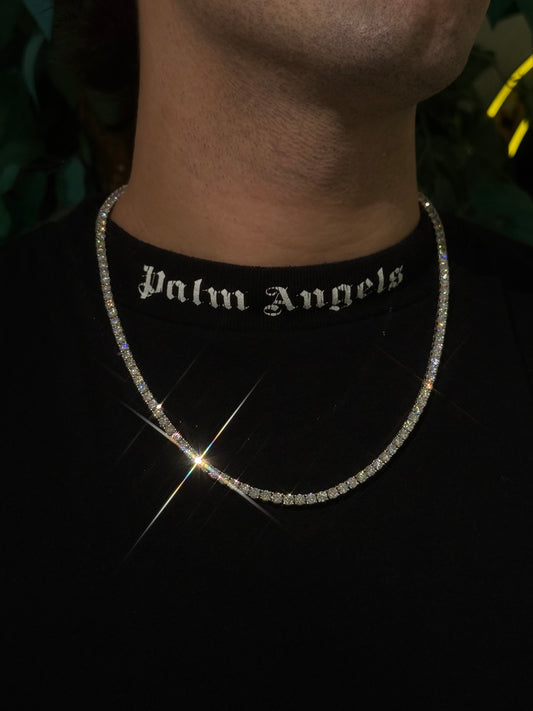 4MM 14K Gold Over Silver Tennis Chain