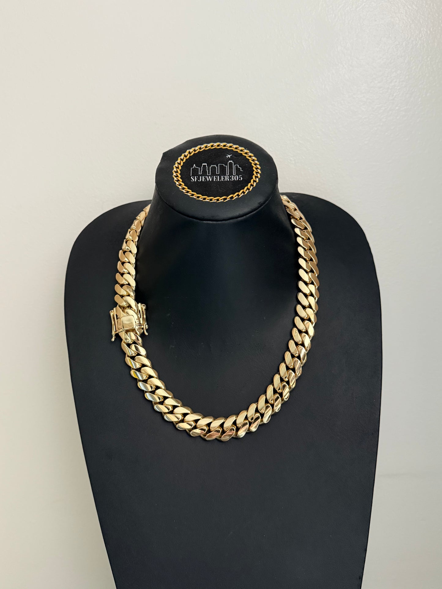 16MM 22” Chain 14K Yellow Gold Over .999 Silver - 342 Grams - Inventory