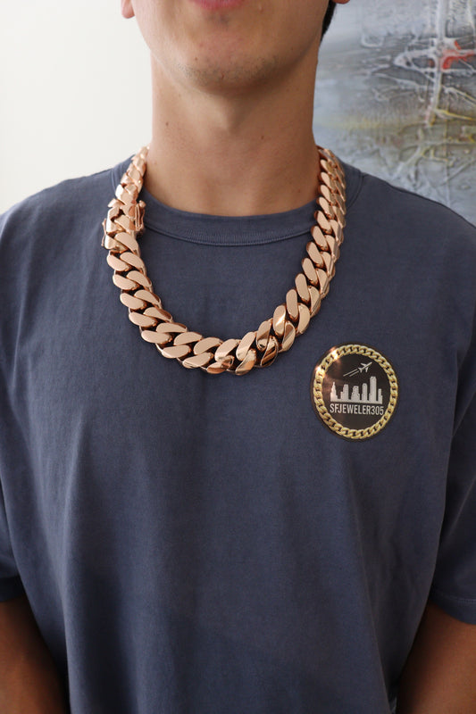 26MM Miami Cuban Link Chain – Premium 14k Gold Over .999 Silver