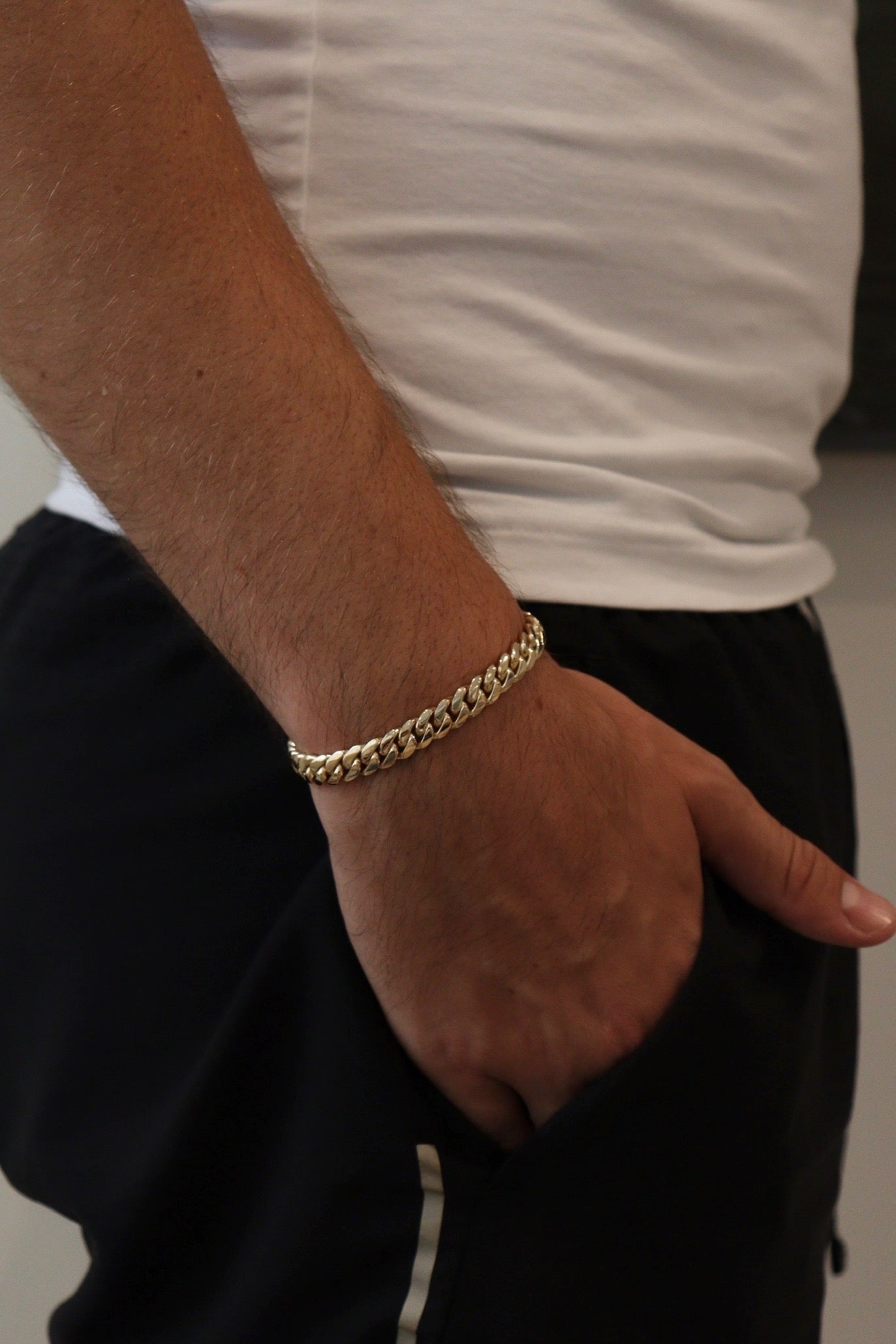 8MM Miami Cuban Link Bracelet – Premium 14k Gold Over .999 Silver