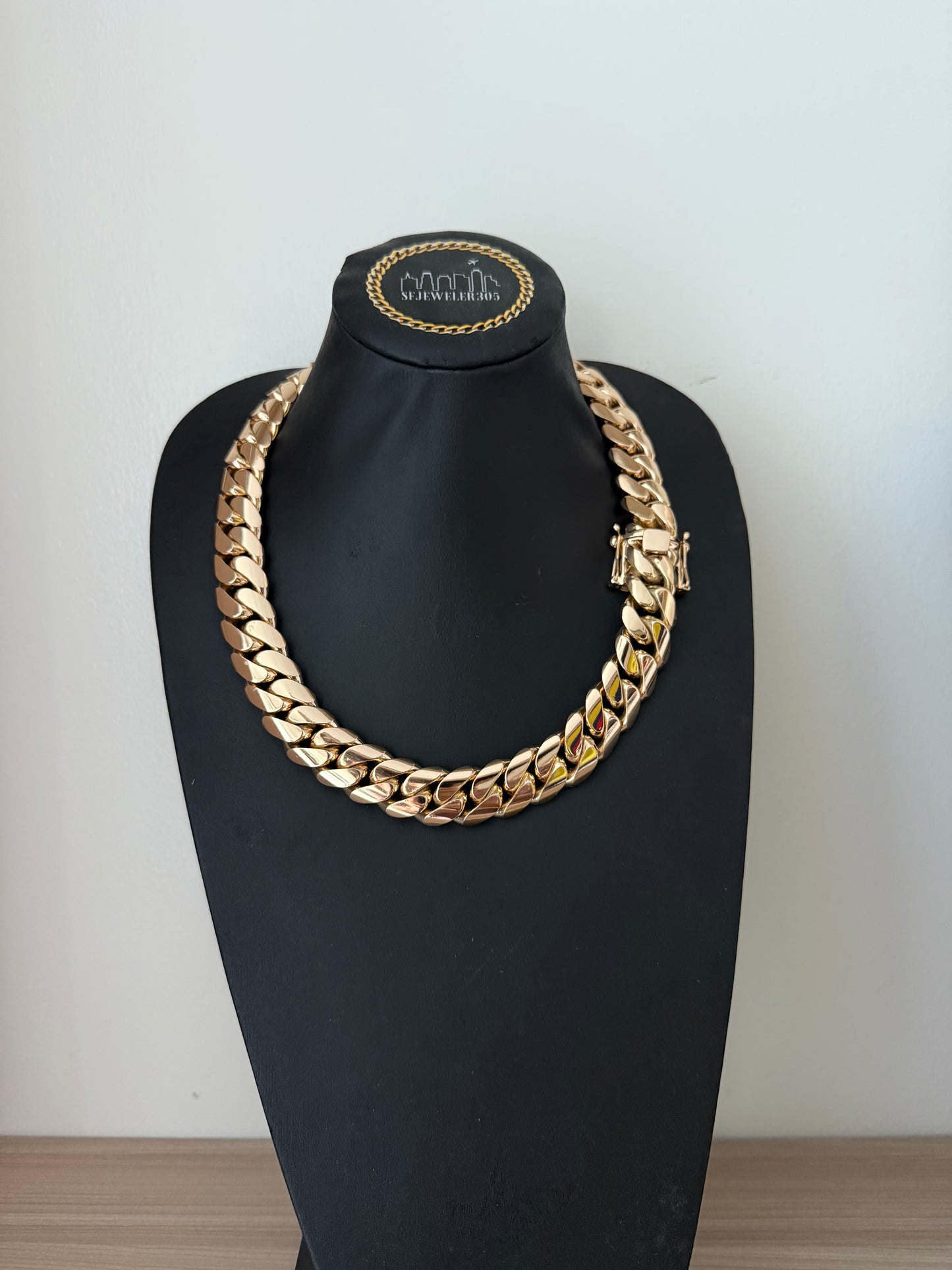 22MM Miami Cuban Link Chain – Premium 14k Gold Over .999 Silver