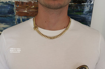 10MM Miami Cuban Link Chain – Premium 14k Gold Over .999 Silver