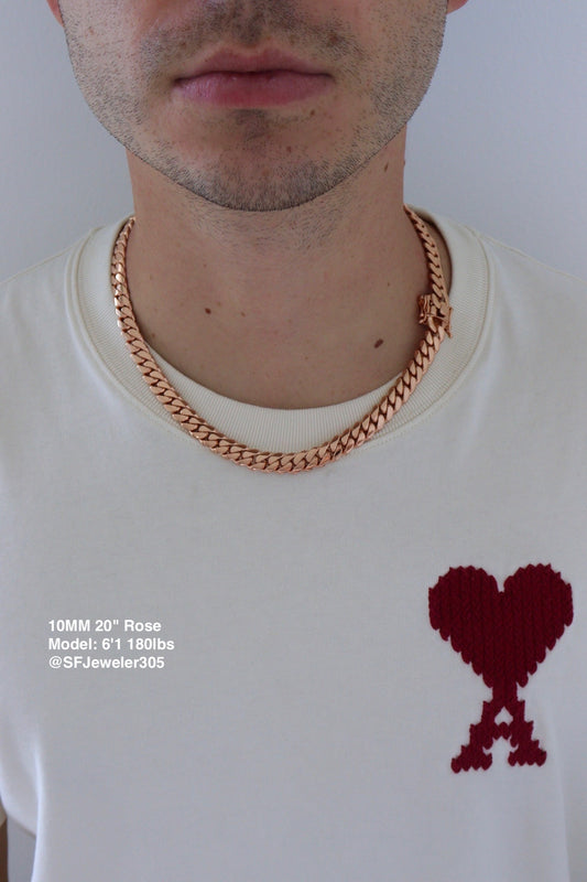 10MM 20” 14K Rose Gold Over .999 Silver - 115 Grams - Inventory