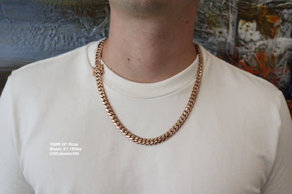 10MM Miami Cuban Link Chain – Premium 14k Gold Over .999 Silver