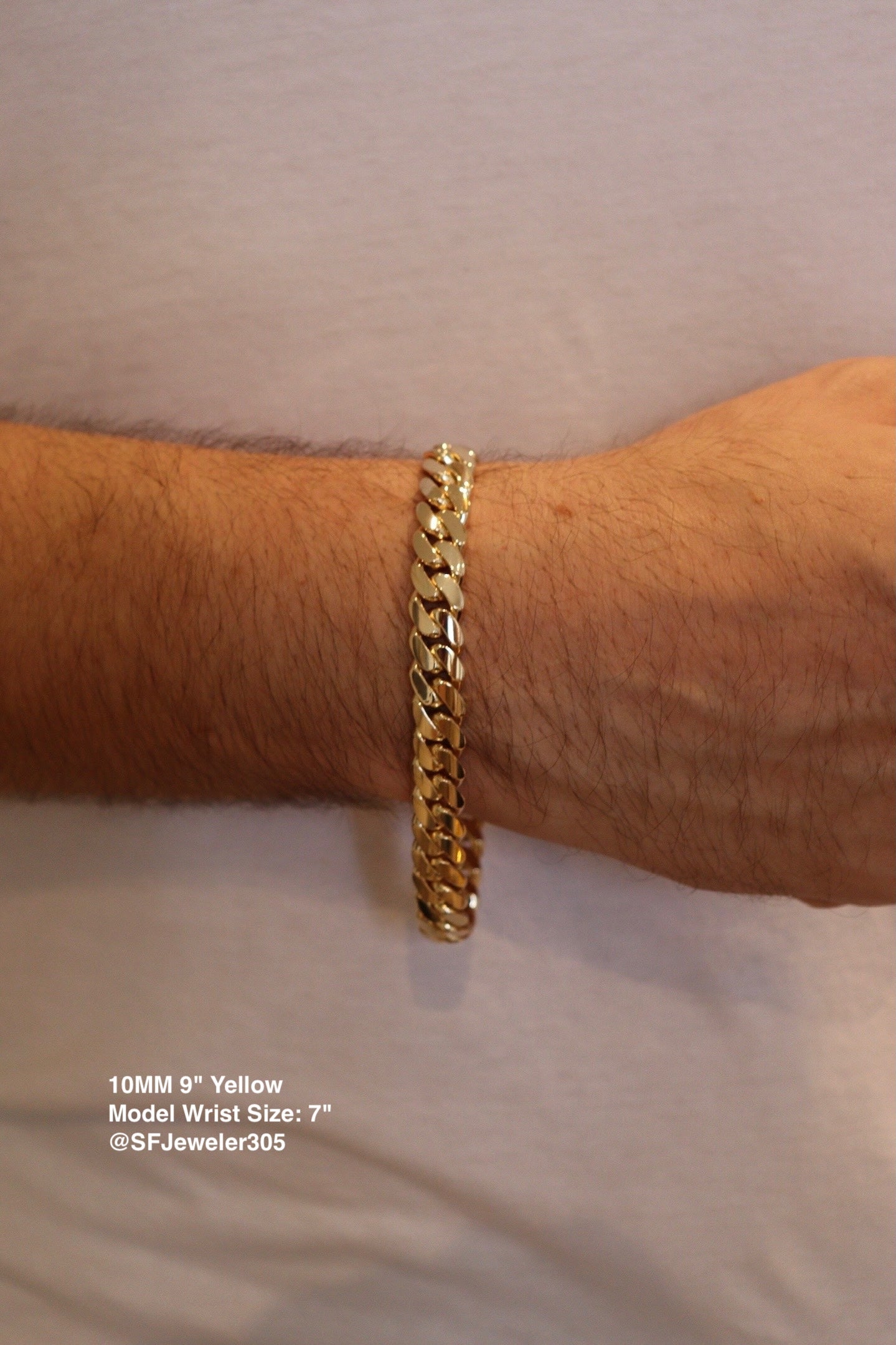 10MM Miami Cuban Link Bracelet – Premium 14k Gold Over .999 Silver