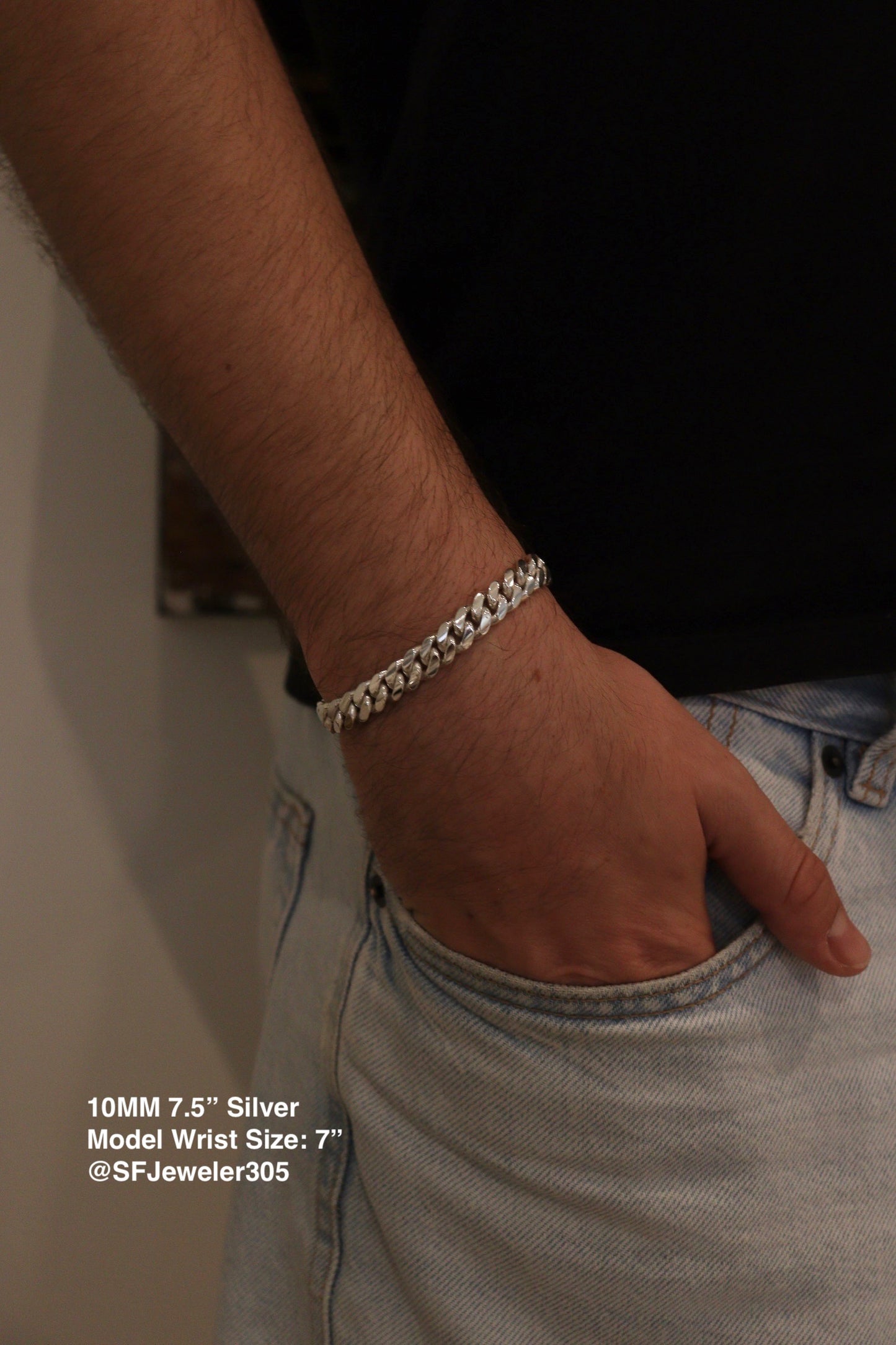 10MM Miami Cuban Link Bracelet – Premium 14k Gold Over .999 Silver