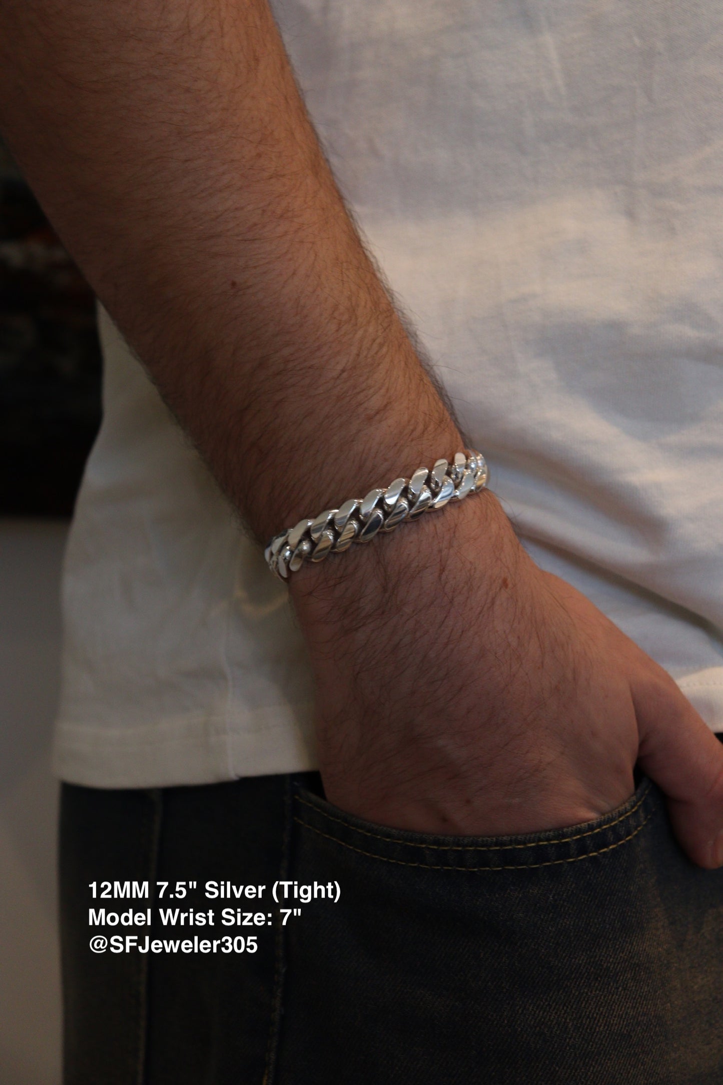 12MM Miami Cuban Link Bracelet – Premium 14k Gold Over .999 Silver