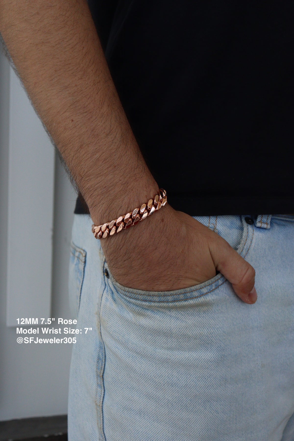 12MM Miami Cuban Link Bracelet – Premium 14k Gold Over .999 Silver