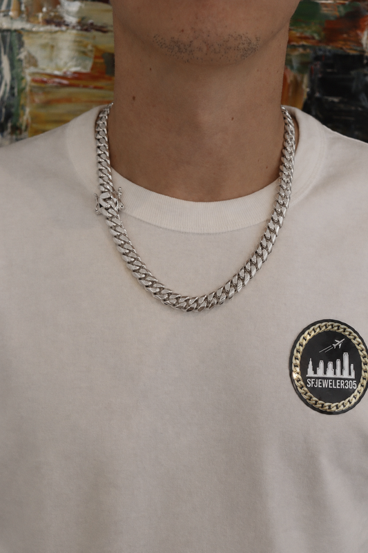 12MM Miami Cuban Link Chain – Premium 999 Silver