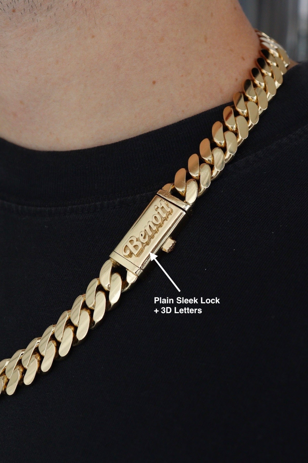 14MM Miami Cuban Link Chain – Premium 14k Gold Over .999 Silver + Sleek Lock