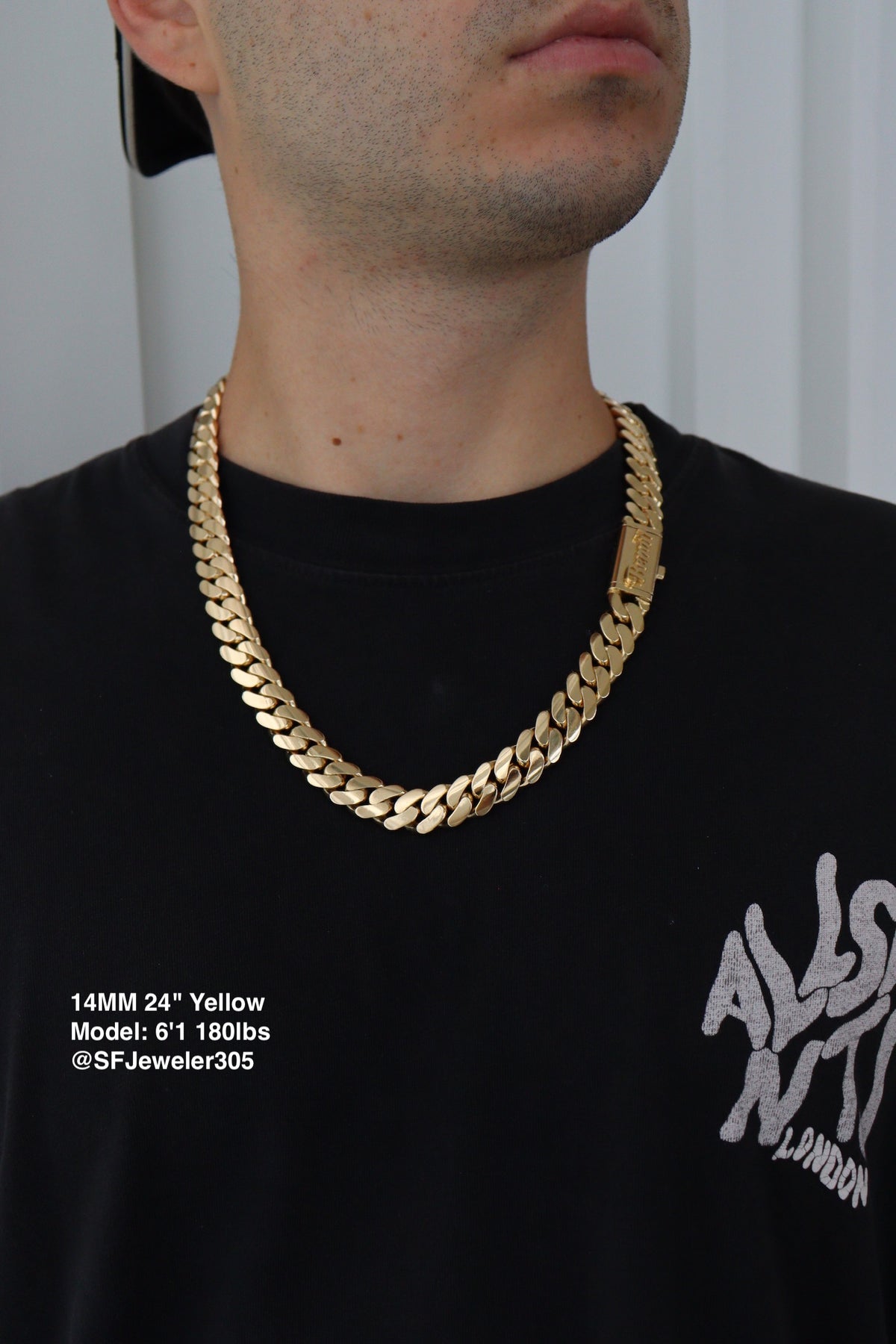 14MM Miami Cuban Link Chain – Premium 14k Gold Over .999 Silver + Sleek Lock