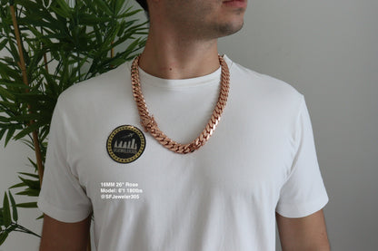 16MM Miami Cuban Link Chain – Premium 14k Gold Over .999 Silver
