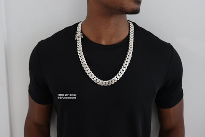 16MM Miami Cuban Link Chain – Premium .999 Silver