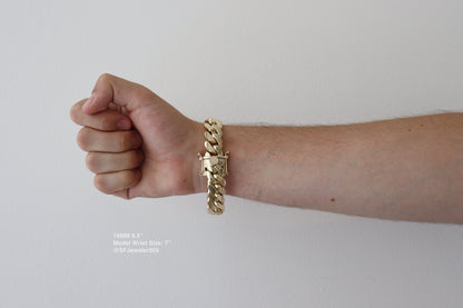 16MM Miami Cuban Link Bracelet – Premium 14k Gold Over .999 Silver