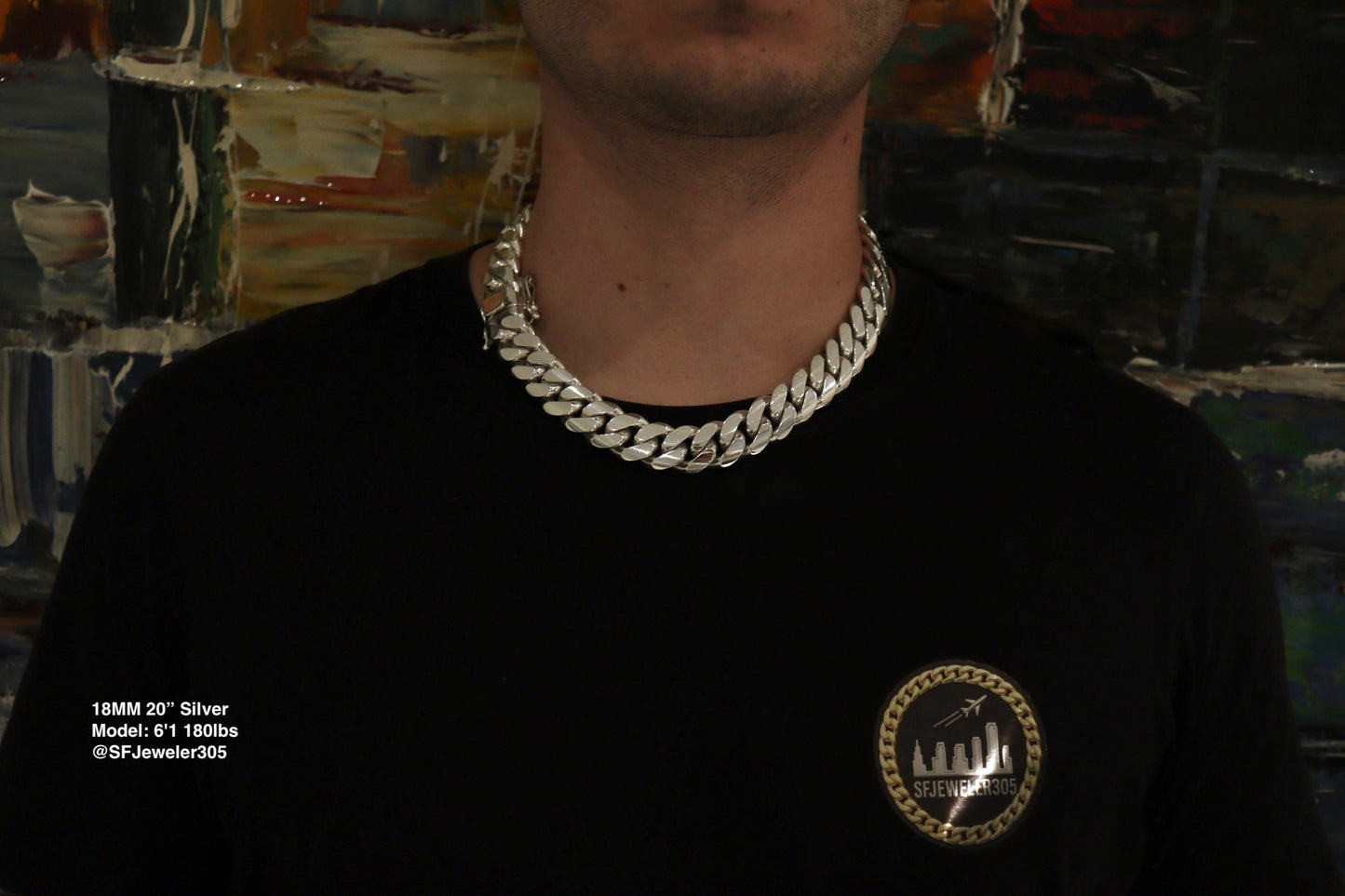 18MM Miami Cuban Link Chain – Premium 14k Gold Over .999 Silver
