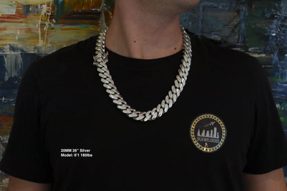 20MM Miami Cuban Link Chain – Premium 14k Gold Over .999 Silver