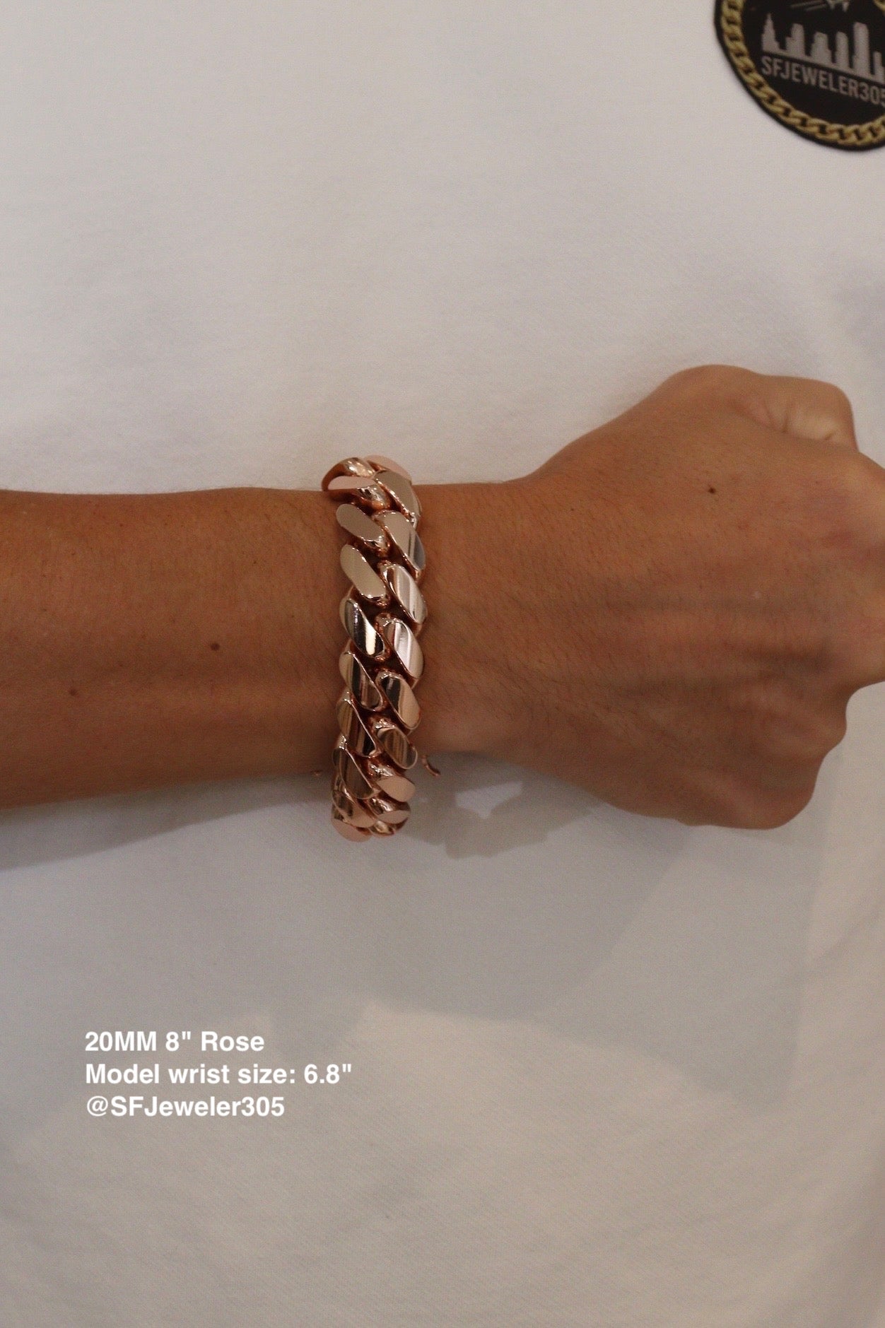 20MM Miami Cuban Link Bracelet – Premium 14k Gold Over .999 Silver