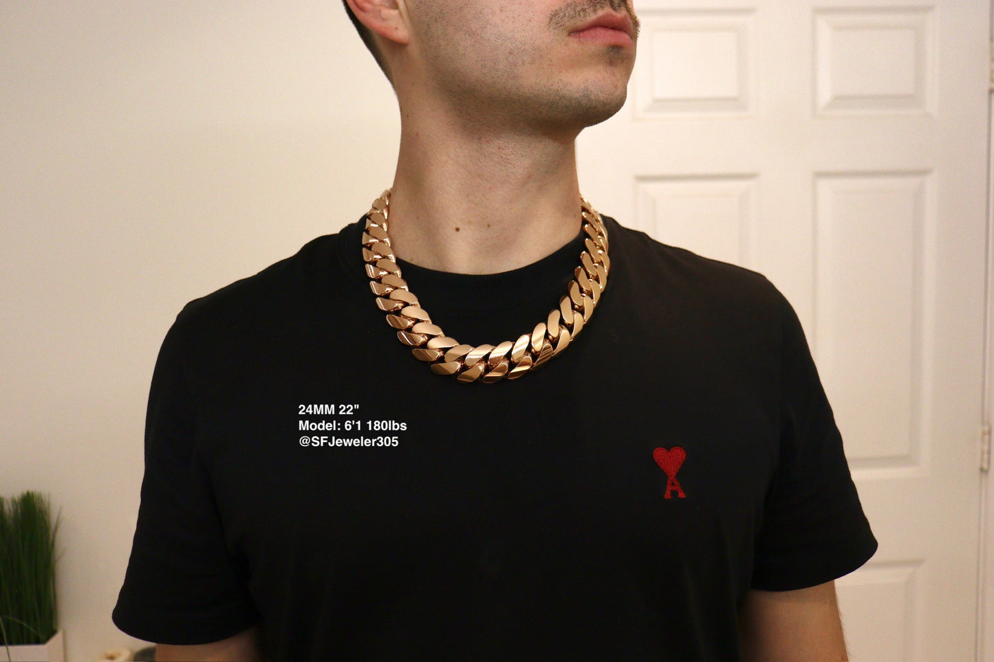 24MM Miami Cuban Link Chain – Premium 14k Gold Over .999 Silver