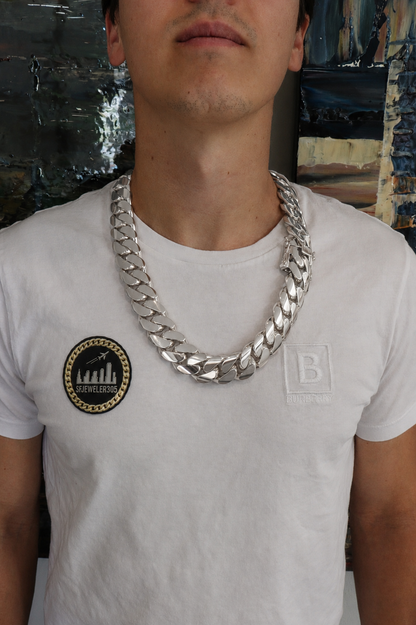24MM Miami Cuban Link Chain – Premium .999 Silver