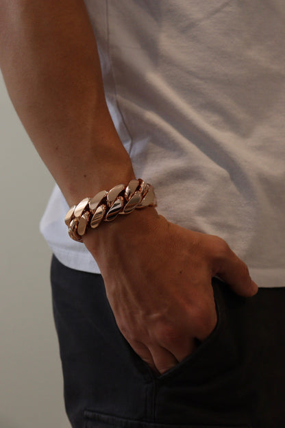 26MM Miami Cuban Link Bracelet – Premium 14k Gold Over .999 Silver