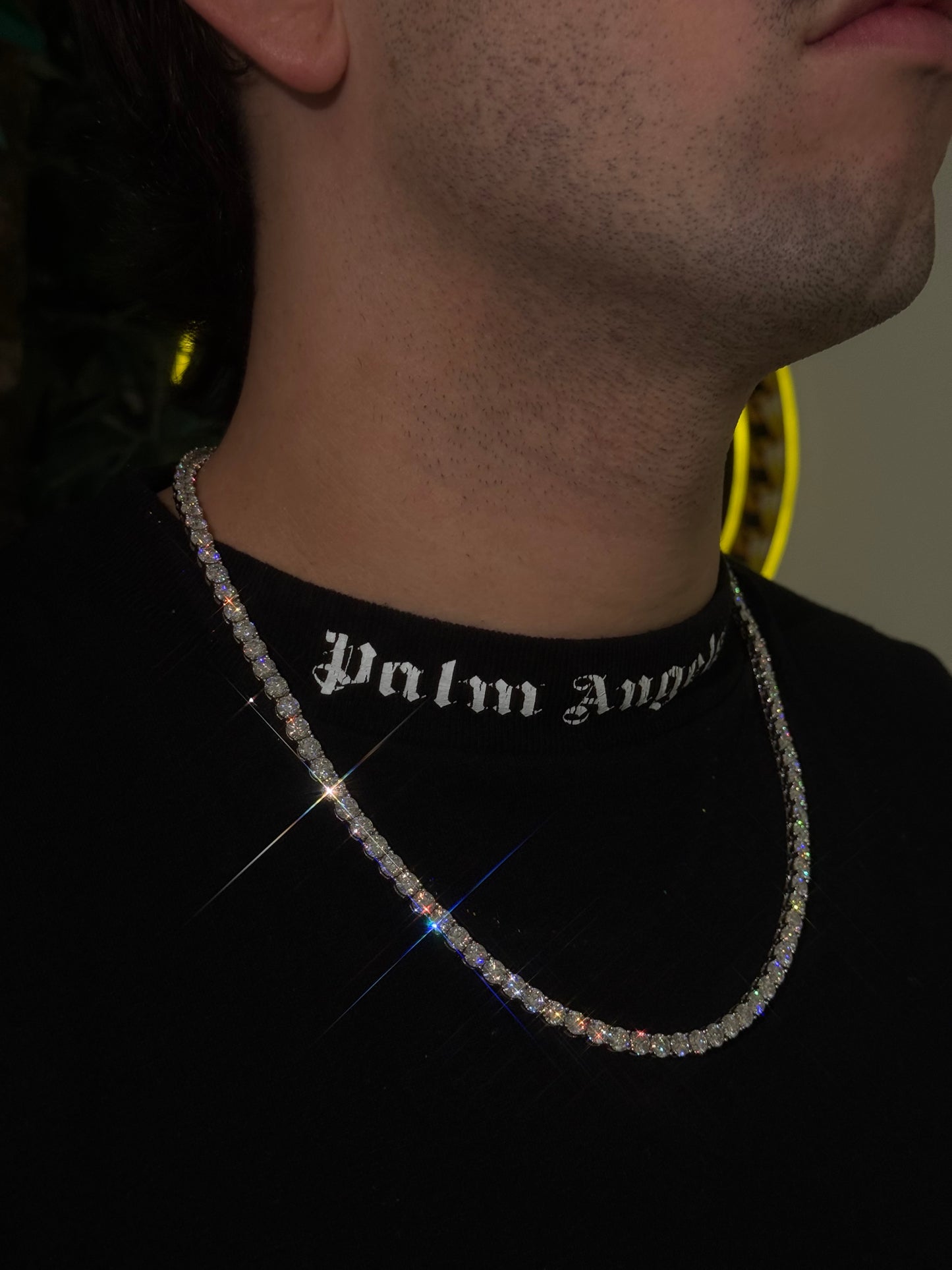 5MM 14K Gold Over Silver Tennis Chain