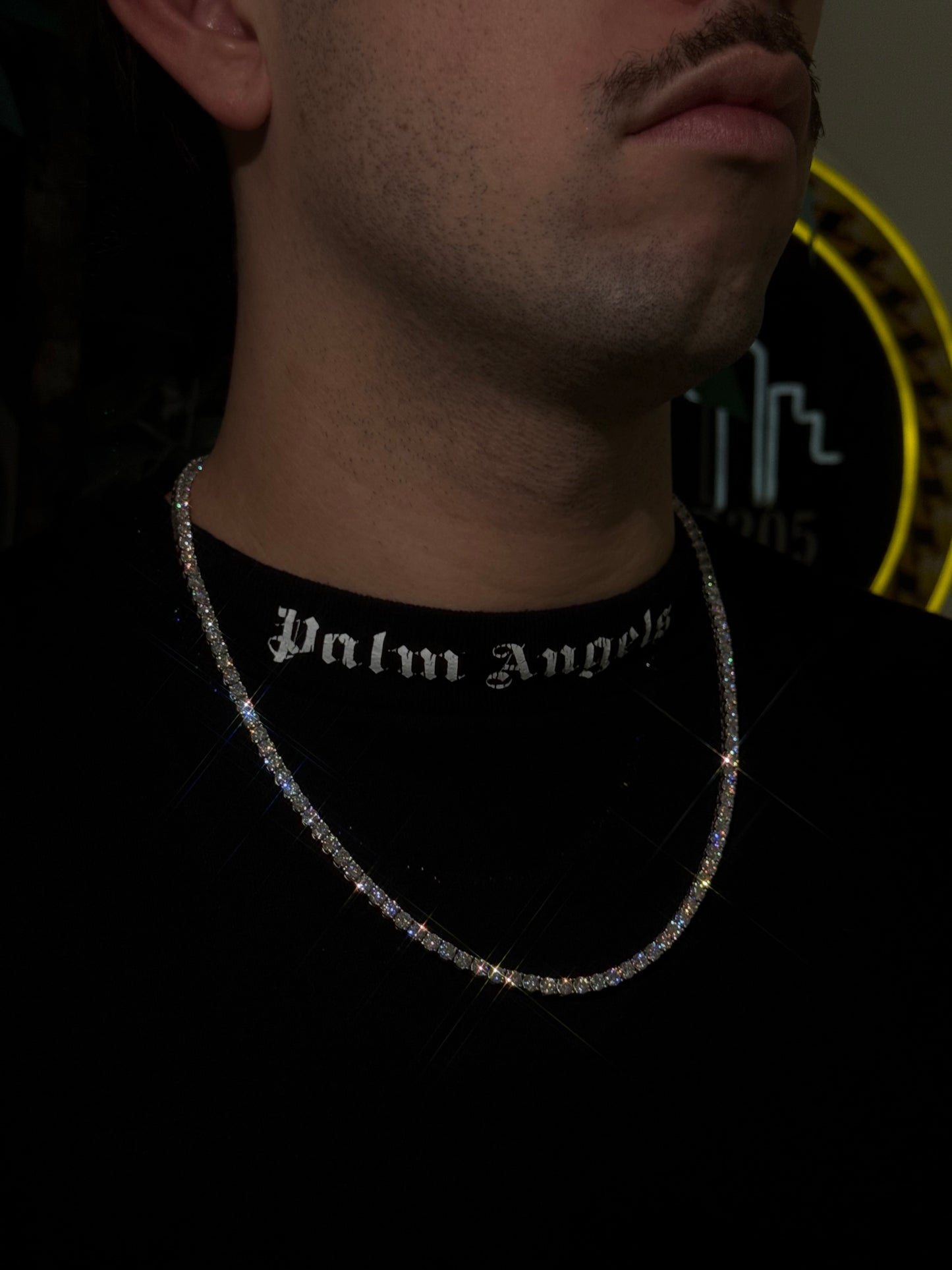 4MM 14K Gold Over Silver Tennis Chain