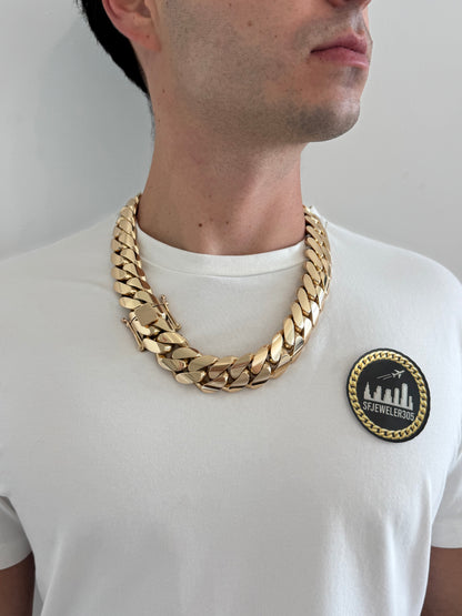 26MM Miami Cuban Link Chain – Premium 14k Gold Over .999 Silver