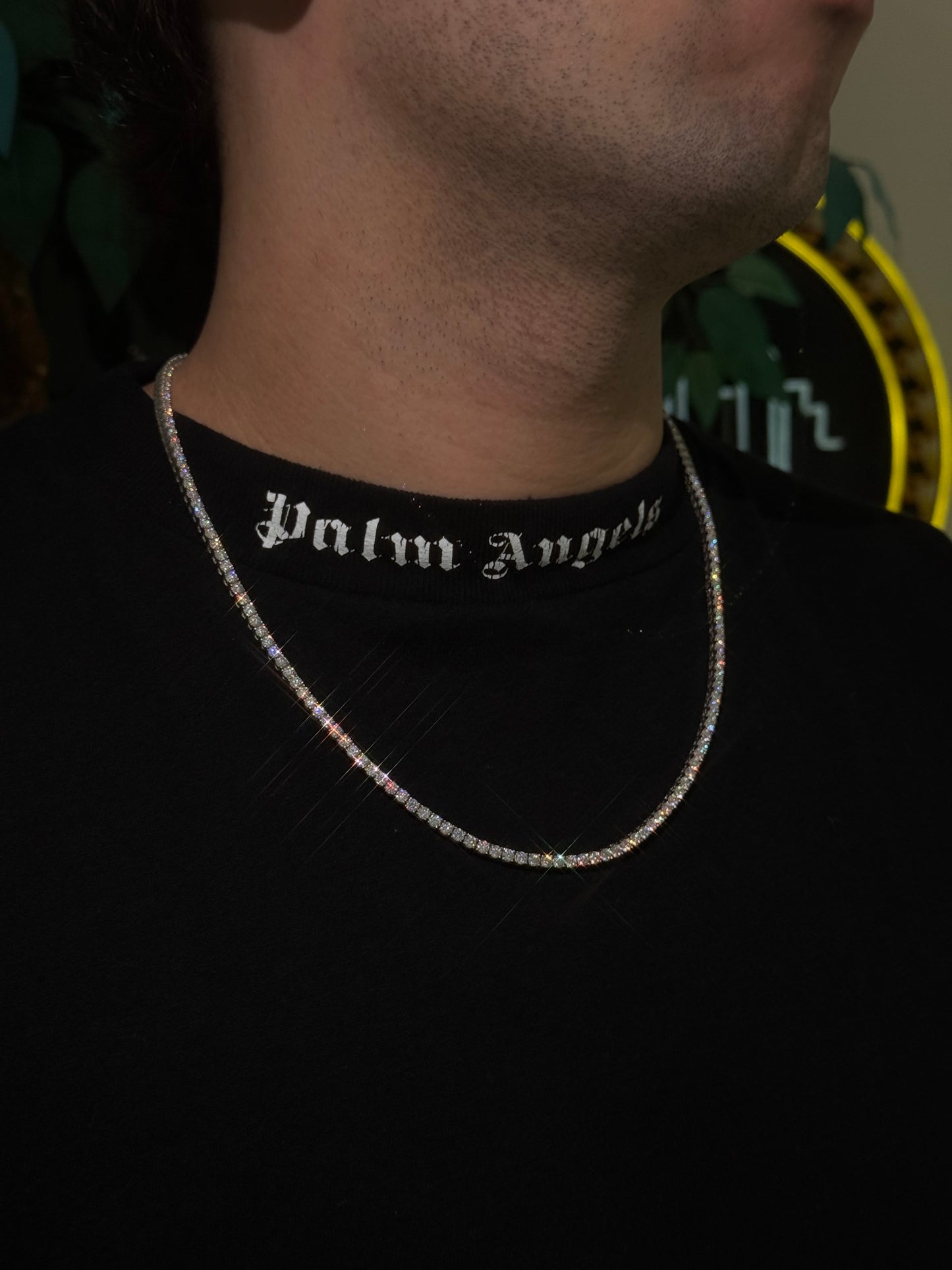 3MM 14K Gold Over Silver Tennis Chain