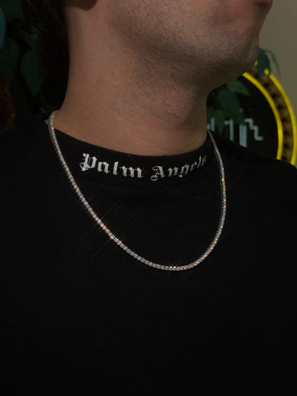 3MM 14K Gold Over Silver Tennis Chain