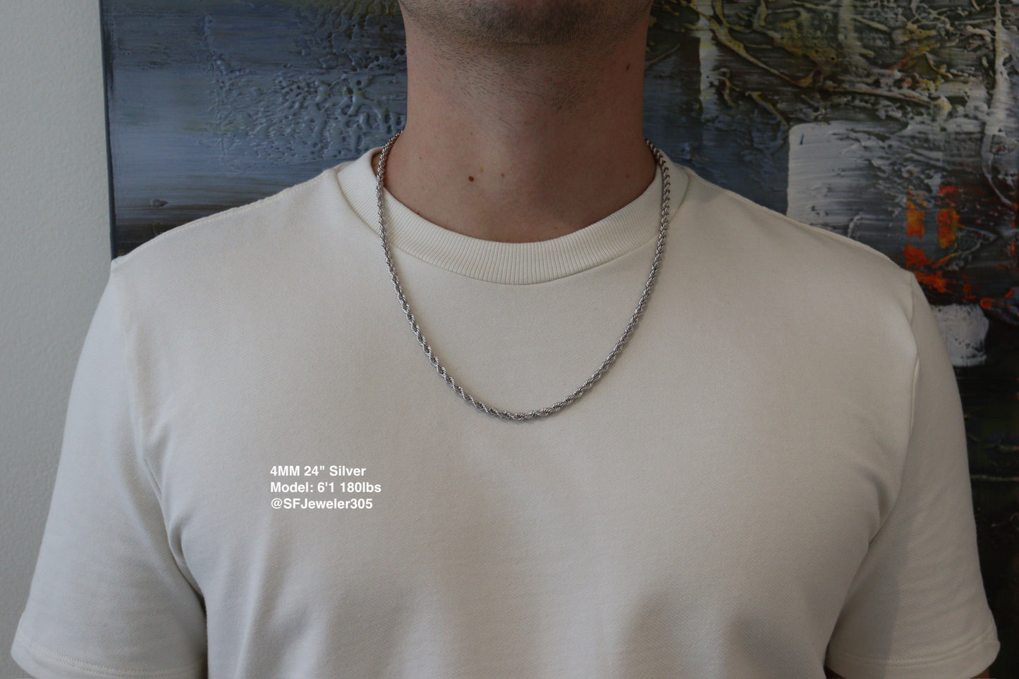 4MM Rope Chain – Premium 14k Gold Over Silver