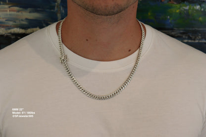 6MM Miami Cuban Link Chain – Premium .950 Silver