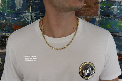 6MM Miami Cuban Link Chain – Premium 14k Gold Over .999 Silver