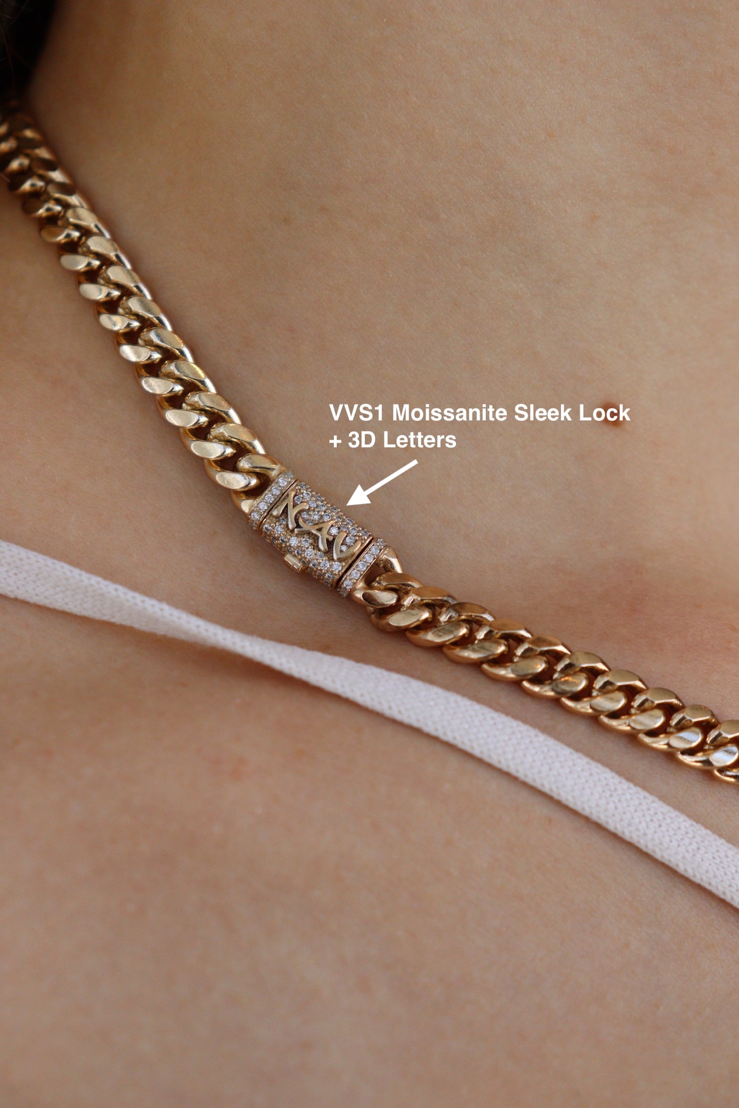 6MM Miami Cuban Link Chain + Sleek Lock – Premium 14k Gold Over Silver