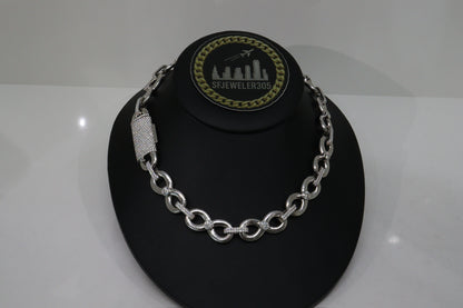 14MM Infinity Link Style Chain + VVS1 Moissanite Lock