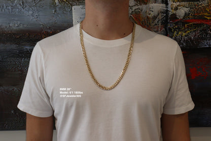 8MM Miami Cuban Link Chain – Premium 14k Gold Over .999 Silver