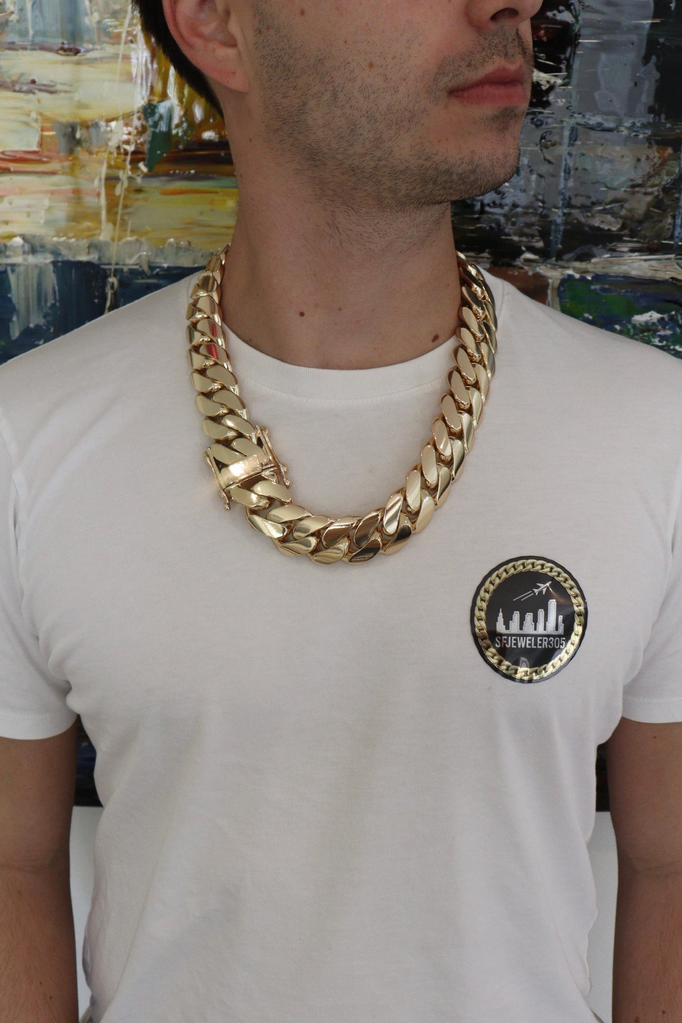 28MM Miami Cuban Link Chain – Premium 14k Gold Over .999 Silver
