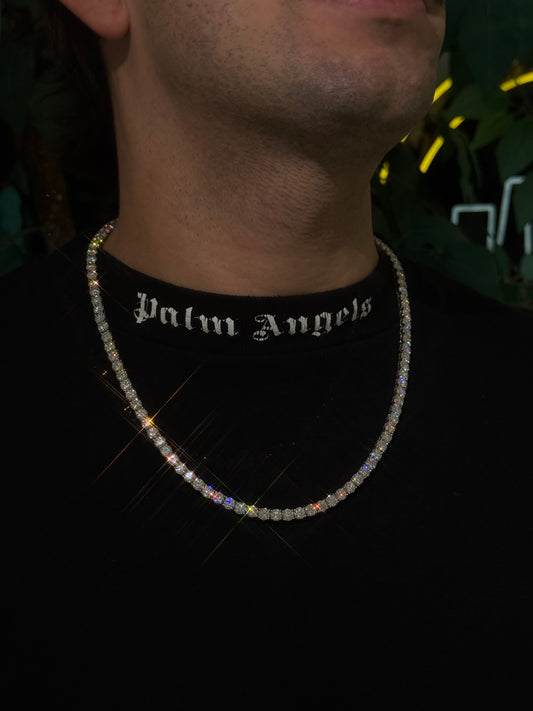 5MM 14K Gold Over Silver Tennis Chain