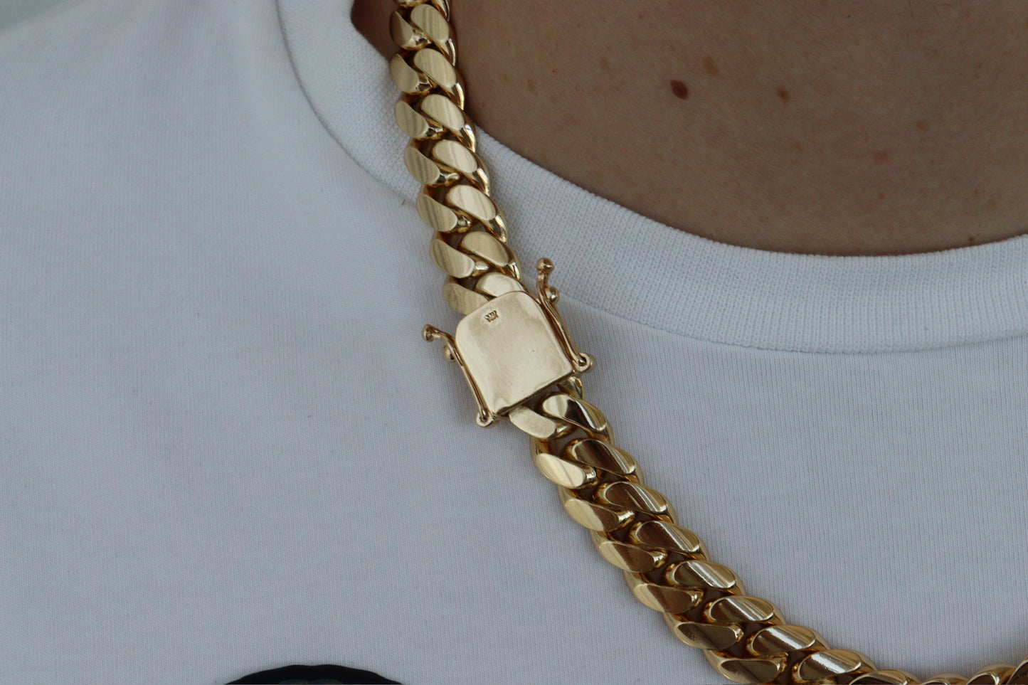 14MM 22” - 259 Grams - Yellow Gold Over Silver