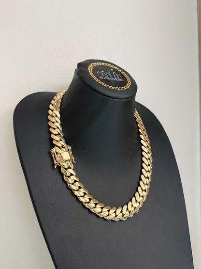 16MM 22” Chain 14K Yellow Gold Over .999 Silver - 342 Grams - Inventory