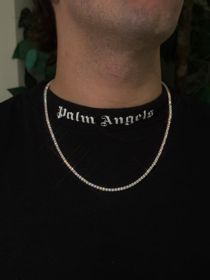 3MM 14K Gold Over Silver Tennis Chain