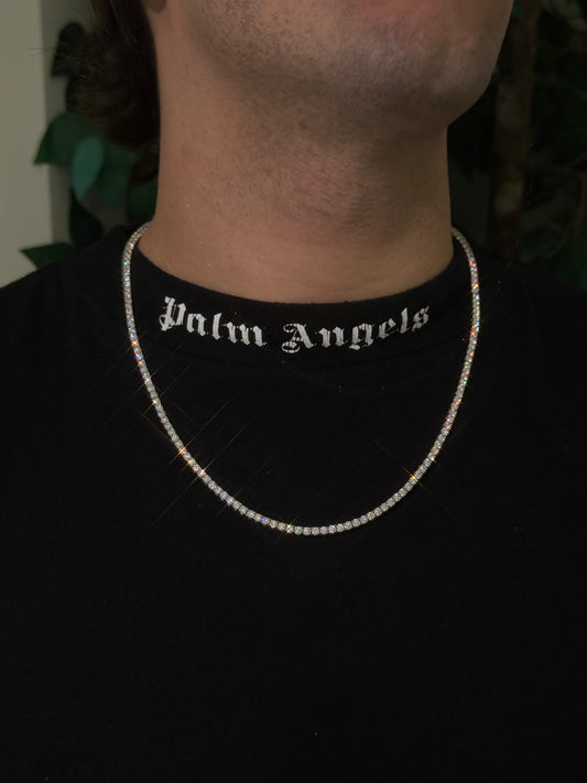 3MM 14K Gold Over Silver Tennis Chain